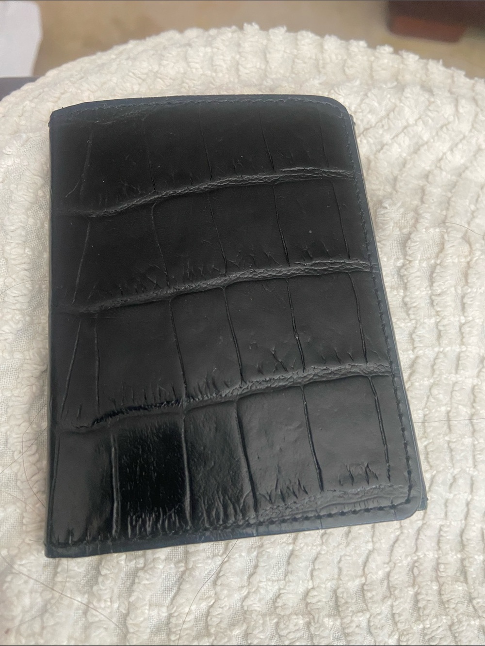 Brighton Black Croc-Embossed Card & Key Organizer